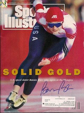 Autographed BONNIE BLAIR Sports Illustrated magazine