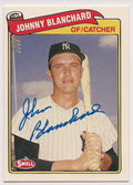 Autographed JOHNNY BLANCHARD 1989 Swell Baseball Greats card