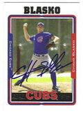 Autographed CHADD BLASKO Chicago Cubs 2005 Topps Card