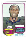 Autographed MEL BLOUNT Pittsburgh Steelers 1976 Topps Football card