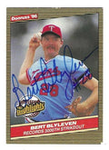 Autographed BERT BLYLEVEN Minnesota Twins 1986 Donruss Highlights Card