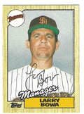 Autographed LARRY BOWA San Diego Padres 1987 Topps Card