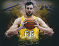 Autographed ANDREW BOGUT 8X10 Los Angeles Lakers Photo