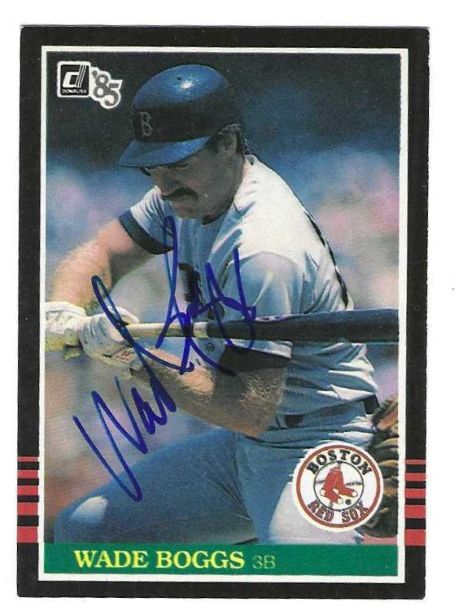 Autographed WADE BOGGS Boston Red Sox 1985 Donruss Card