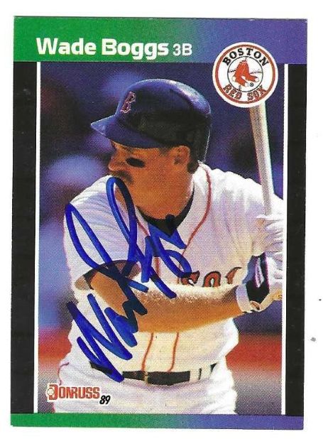 Autographed WADE BOGGS Boston Red Sox 1989 Donruss Card