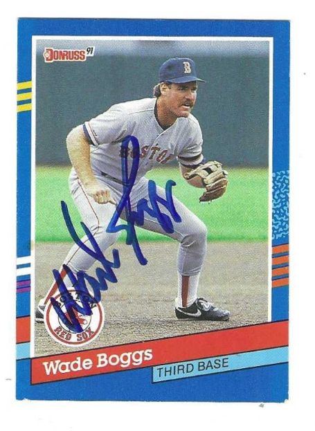 Autographed WADE BOGGS Boston Red Sox 1991 Donruss Card