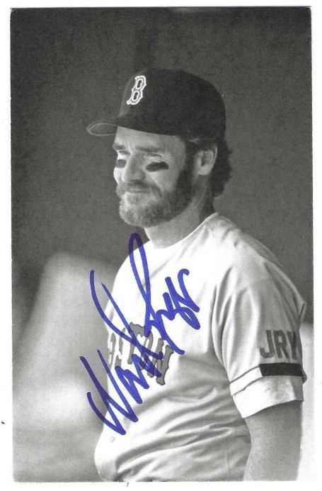 Autographed WADE BOGGS Boston Red Sox BxW Post Card