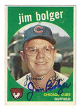 Autographed JIM BOLGER Chcicago Cubs 1959 Topps Card