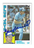 Autographed BARRY BONNELL Toronto Blue Jays 1984 Topps Card