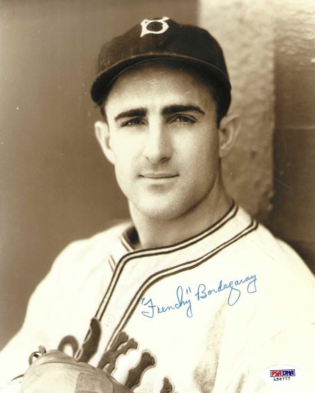 AUTOGRAPHED FRENCHY BORDAGARAY 8x10 Brooklyn Dodgers photo PSA/DNA