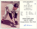 Autographed LOU BOUDREAU HOF Induction Day Card