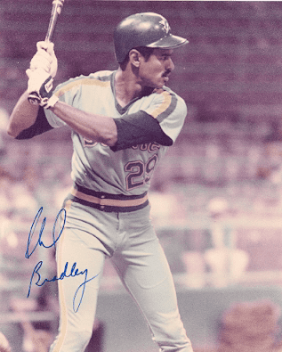 AUTOGRAPHED PHIL BRADLEY Seattle Mariners Photo