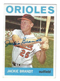 Autographed JACKIE BRANDT Baltimore Orioles 1964 Topps Card