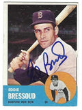 Autographed EDDIE BRESSOUD Boston Red Sox 1963 Topps Card