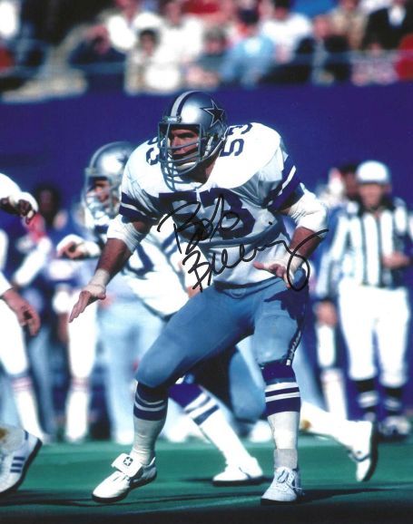 Autographed BOB BREUNIG 8x10 Dallas Cowboys Photo