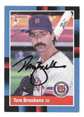 Autographed TOM BROOKENS Detroit Tigers 1988 Donruss card