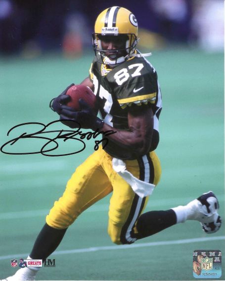 Autographed ROBERT BROOKS 8X10 Green Bay Packers Photo