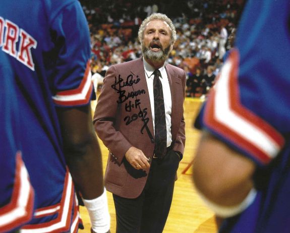 Autographed HUBIE BROWN "HOF 2005" 8X10 New York Knicks Hawks Photo