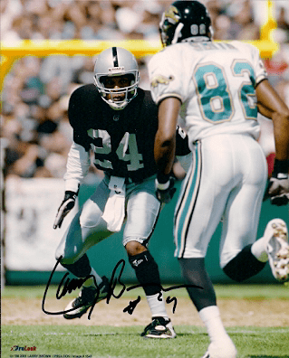 Autographed LARRY BROWN 8x10 Oakland Raiders photo