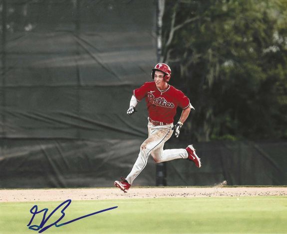 AUTOGRAPHED GRIFFIN BURKHOLDER Philadelphia Phillies 8x10 Photo