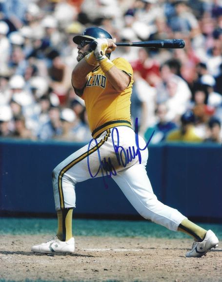 AUTOGRAPHED JEFF BURROUGHS 8x10 Oakland A's Photo