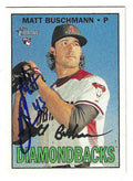 Autographed MATT BUSCHMANN Arizona Diamondbacks 2016 Topps Heritage Card #540