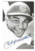 Autographed BILLY WILLIAMS Chicago Cubs BxW Rowe Post Card