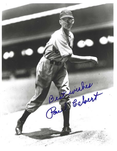 AUTOGRAPHED PAUL CALVERT 8x10 Cleveland Indians Photo
