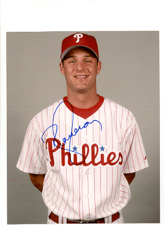 AUTOGRAPHED Ryan Cameron 8x10 Philadelphia Phillies Photo