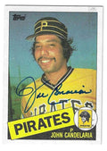 Autographed JOHN CANDELARIA Pittsburgh Pirates1985 Topps Card