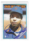 Autographed JOHN CANDELARIA New York Mets 1988 Topps Card