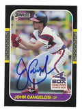 Autographed JOHN CANGELOSI Chicago White Sox 1987 Donruss Card
