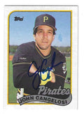 Autographed JOHN CANGELOSI Pittsburgh Pirates 1989 Topps Card