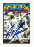 Autographed JOSE CANSECO Oakland A's 1989 Topps K-Mart Dream Team Card