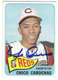Autographed LEO CARDENAS Cincinnati Reds 1965 Topps Card