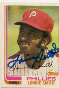 Autographed LONNIE SMITH 1982 Topps Card