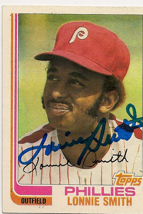 Autographed LONNIE SMITH 1982 Topps Card