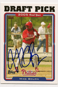 Autographed MICHAEL BOURN 2005 Topps Card