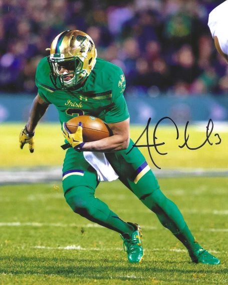 Autographed AMIR CARLISLE 8X10 Notre Dame Photo