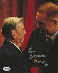 Autographed LOU CARNESECCA 8X10 St. Johns University photo JSA