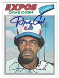 Autographed DAVE CASH 1977 Montreal Expos Topps Card
