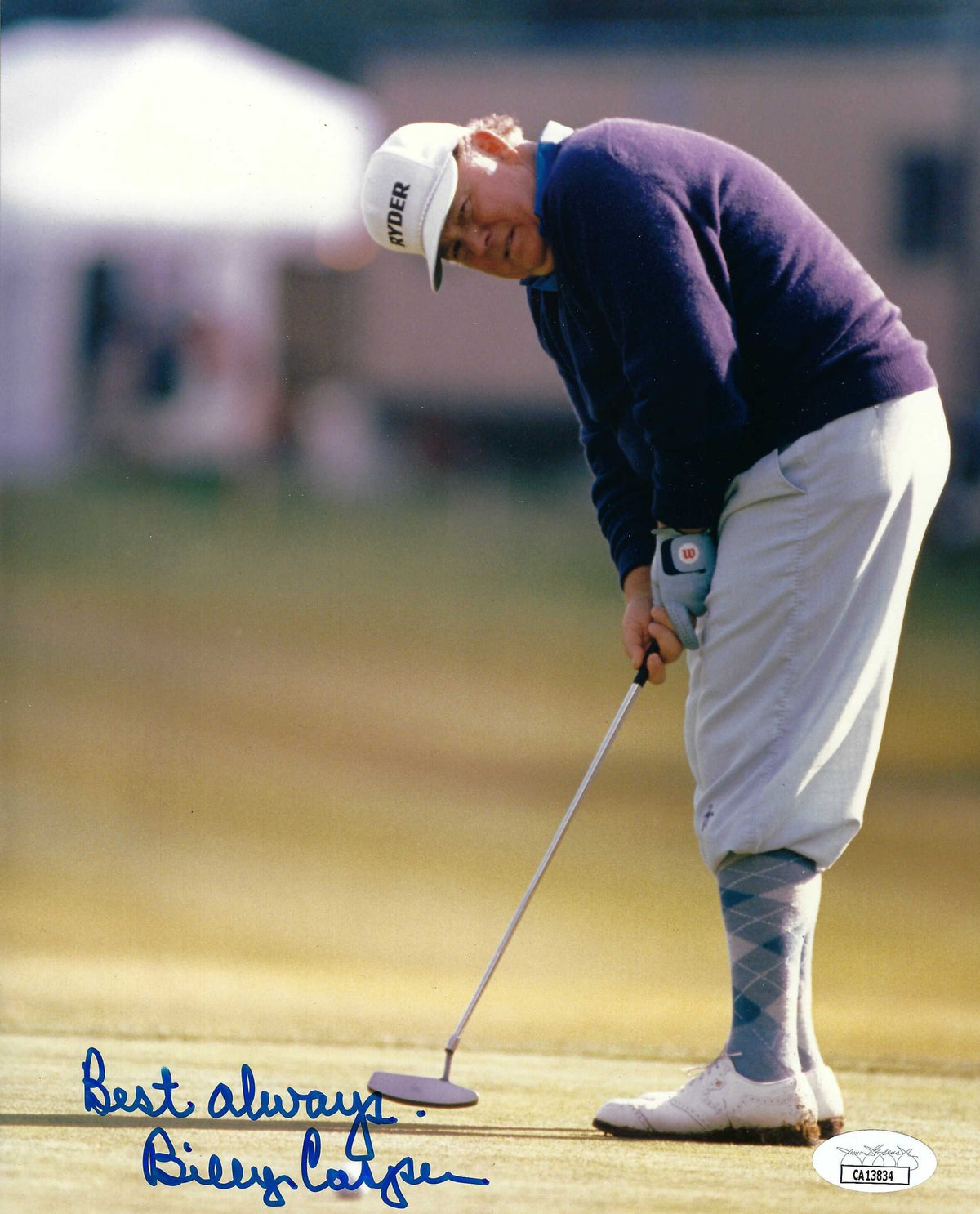Autographed Billy Casper PGA Tour 8x10 Photo with JSA/COA
