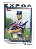Autographed KORY CASTO Montreal Expos 2004 Topps Card