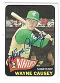 Autographed WAYNE CAUSEY Kansas City A's 1965 Topps Card