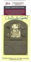 Autographed Orlando Cepeda Hall of Fame Gold Plaque JSA