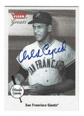 Autographed ORLANDO CEPEDA San Francisco Giants 2002 Fleer Greats of the Game Card