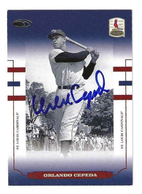 Autographed ORLANDO CEPEDA San Francisco Giants 2004 Donruss World Series Card