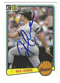Autographed RICK CERONE New York Yankees 1983 Donruss Card