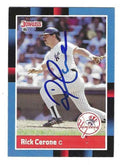 Autographed RICK CERONE New York Yankees 1988 Donruss Card