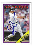 Autographed RICK CERONE New York Yankees 1988 Topps Card